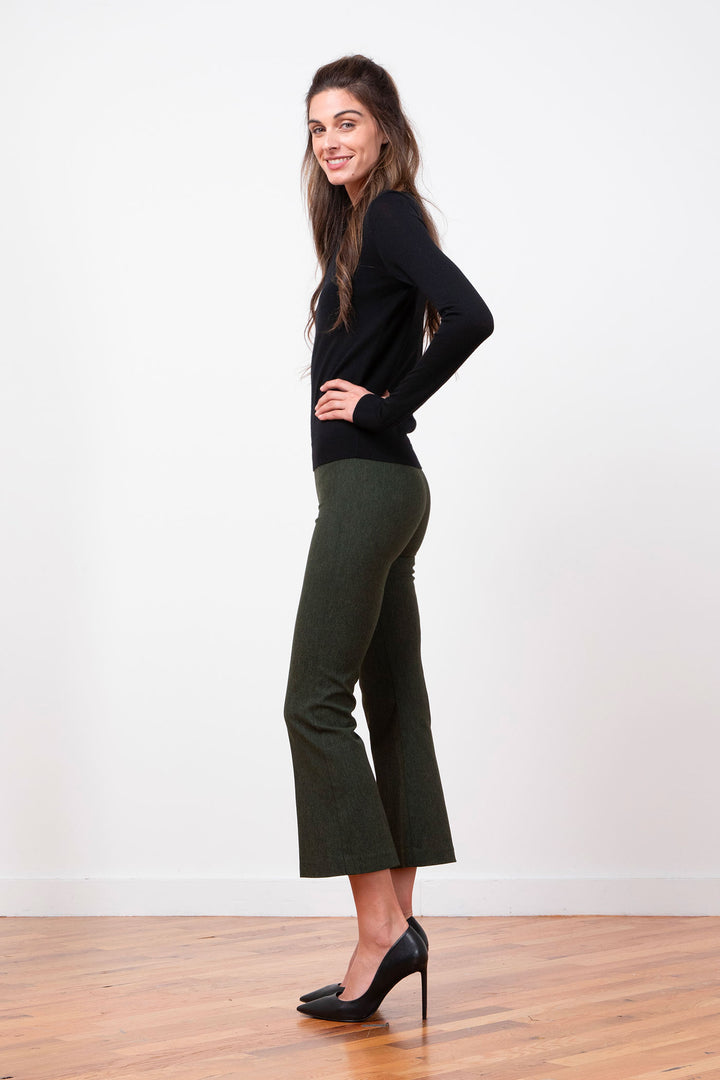 LEO Flannel Olive Green - AVENUE MONTAIGNE