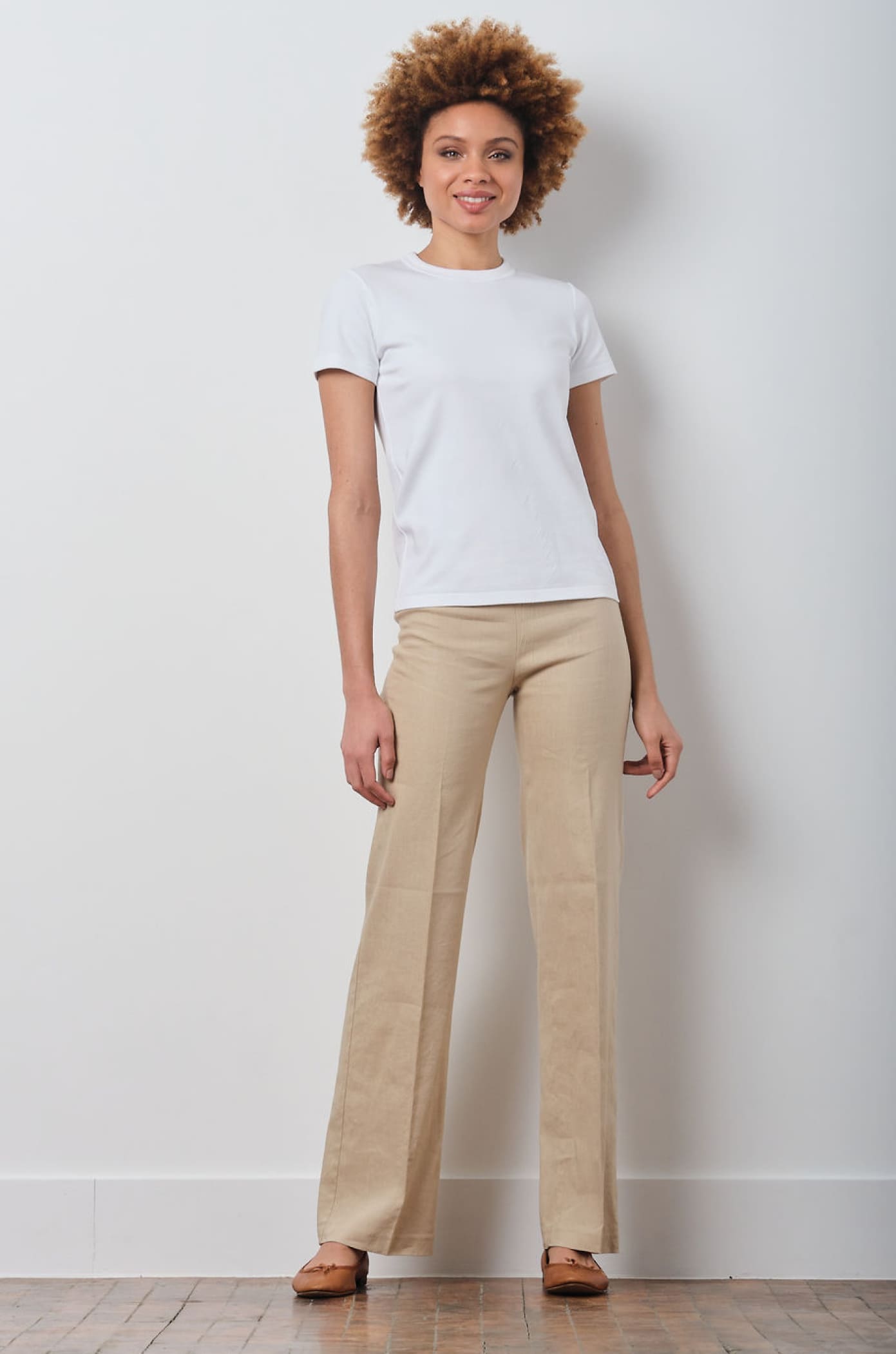 FLAVIA Linen Khaki AVENUE MONTAIGNE