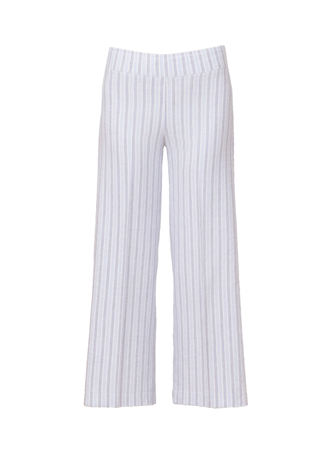 ALEX Linen Stripes Blue/Grey - AVENUE MONTAIGNE 