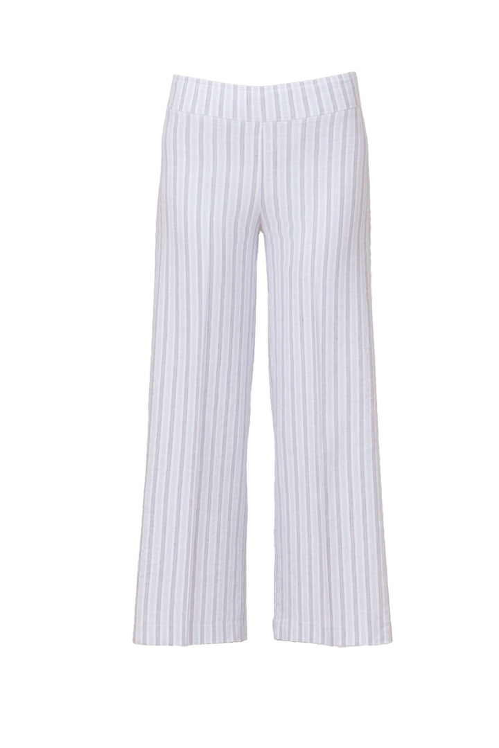 ALEX Linen Stripes Blue/Grey - AVENUE MONTAIGNE 