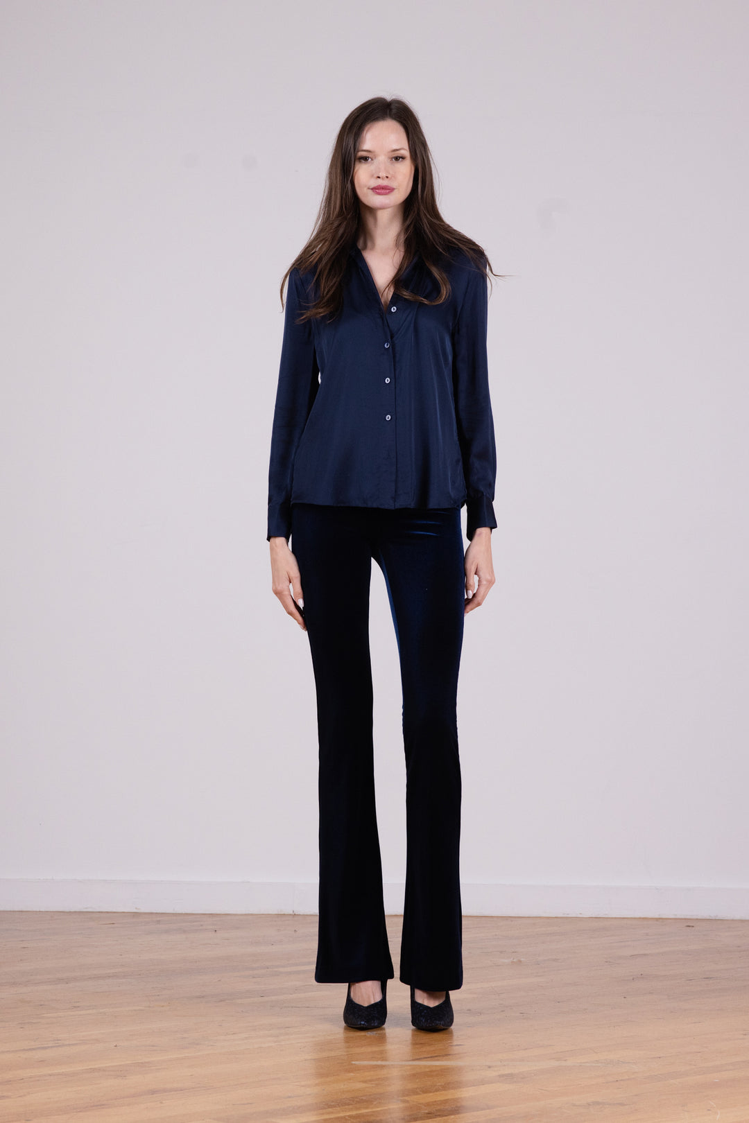 BELLINI Velvet Navy - AVENUE MONTAIGNE 