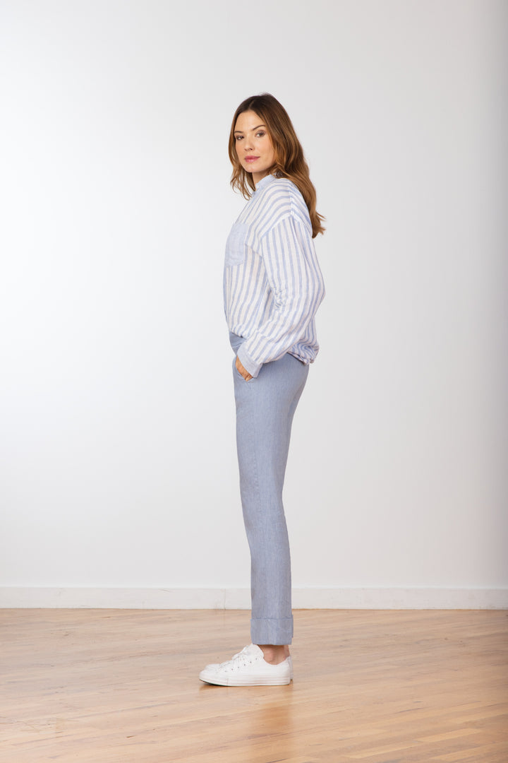 BEN Linen Chambray - AVENUE MONTAIGNE 
