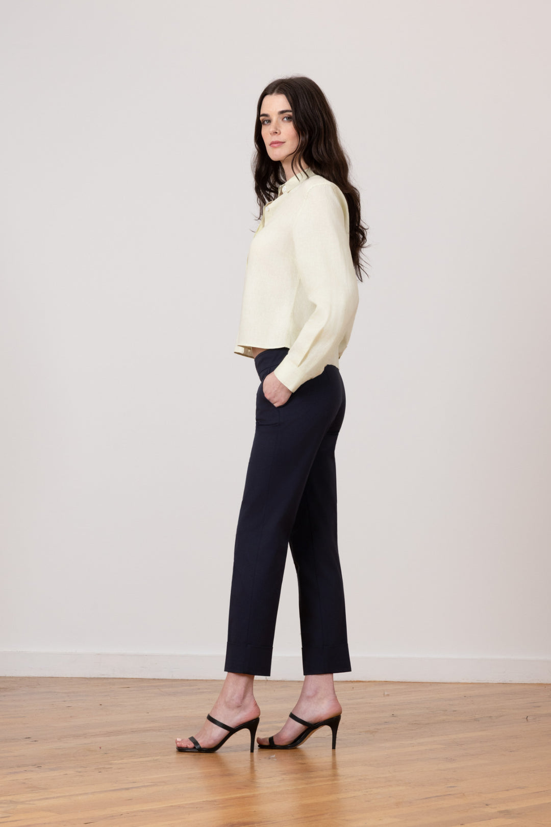 BEN Cotton Stretch Navy - AVENUE MONTAIGNE 