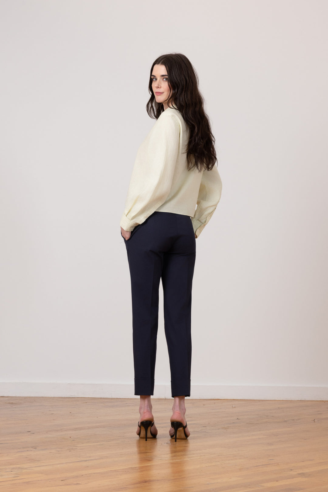 BEN Cotton Stretch Navy - AVENUE MONTAIGNE 