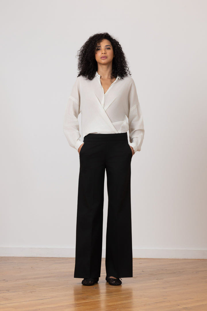 CARLA Cotton Stretch Black - AVENUE MONTAIGNE 