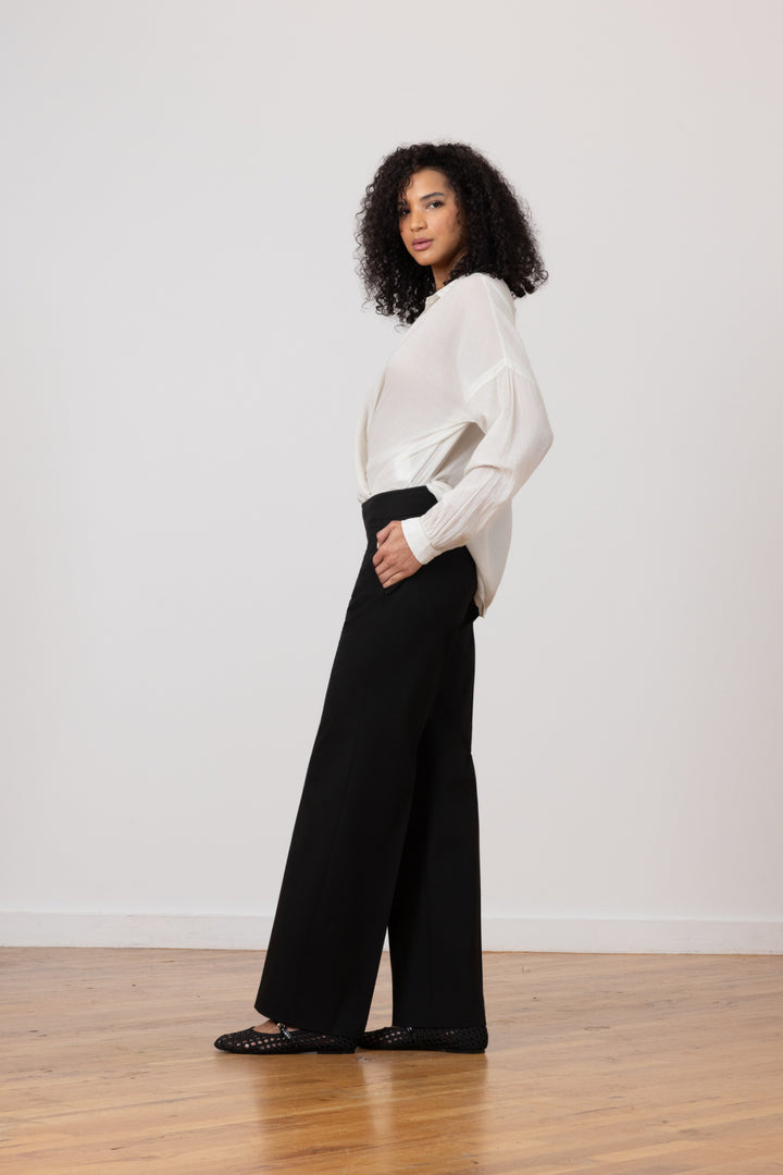 CARLA Cotton Stretch Black - AVENUE MONTAIGNE 