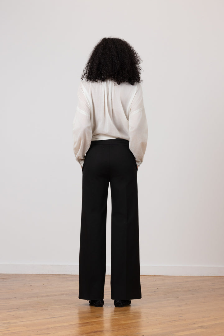 CARLA Cotton Stretch Black - AVENUE MONTAIGNE 