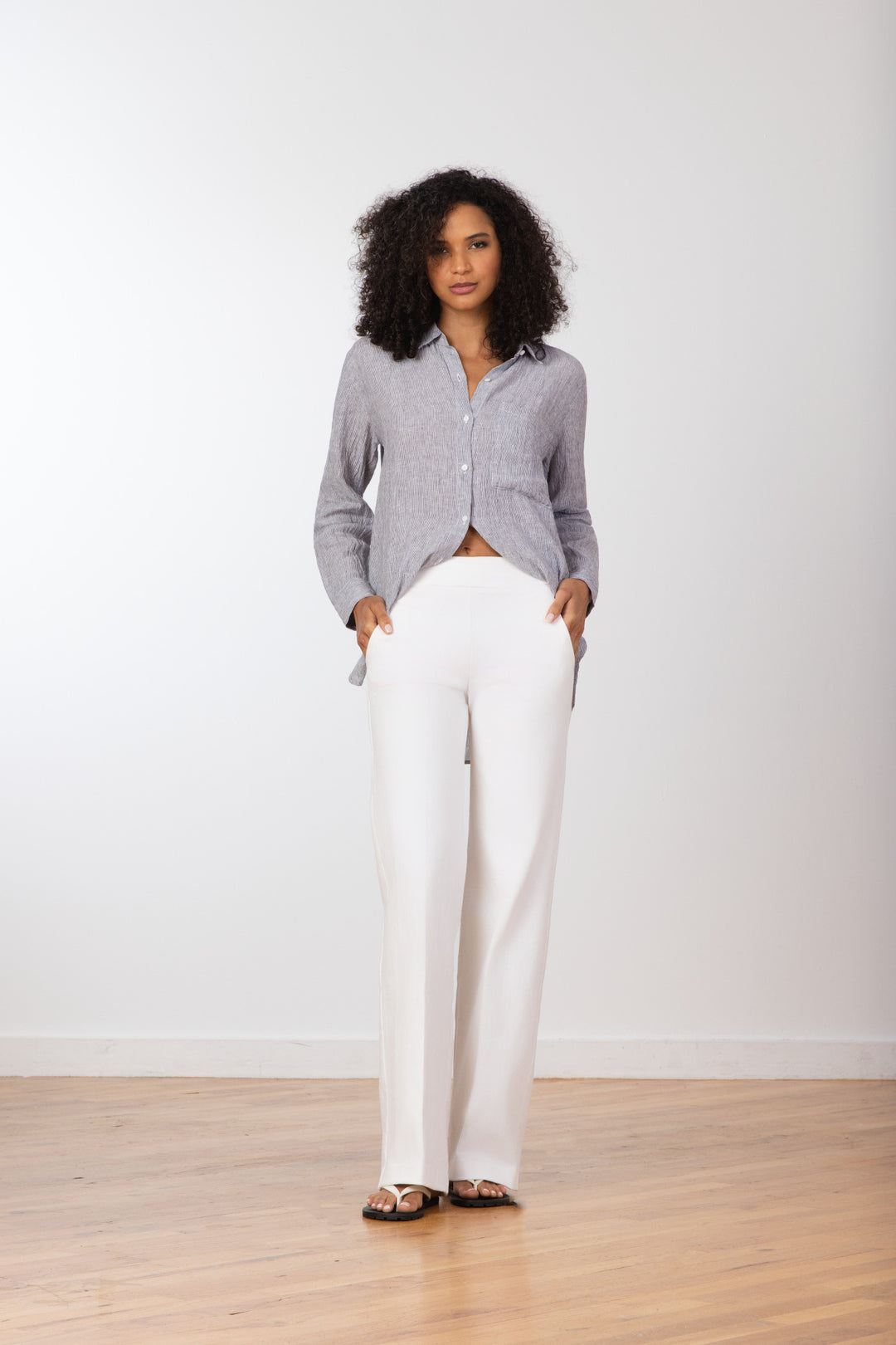 CARLA White Denim - AVENUE MONTAIGNE 