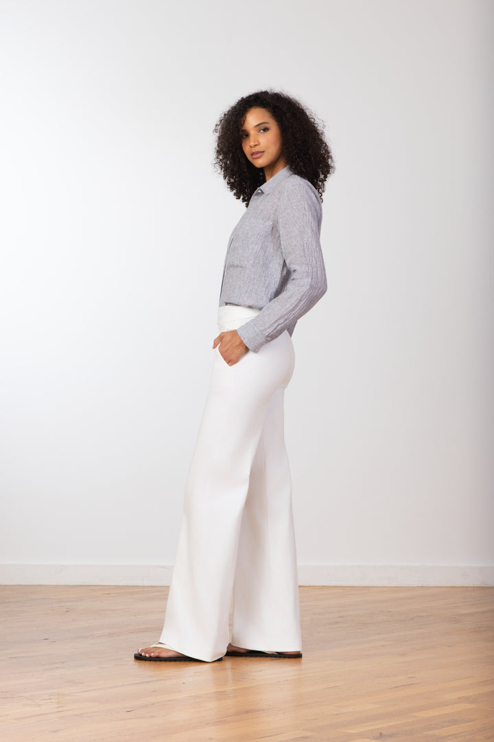 CARLA White Denim - AVENUE MONTAIGNE 
