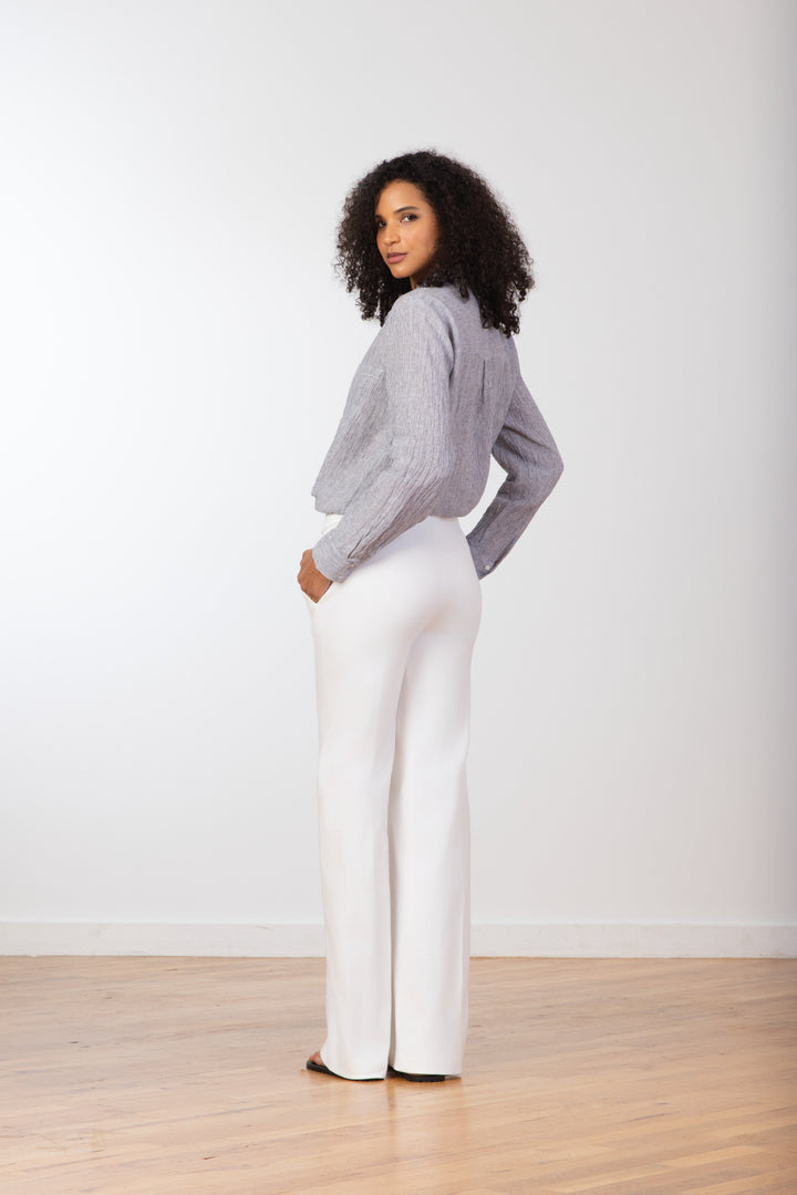 CARLA White Denim - AVENUE MONTAIGNE 