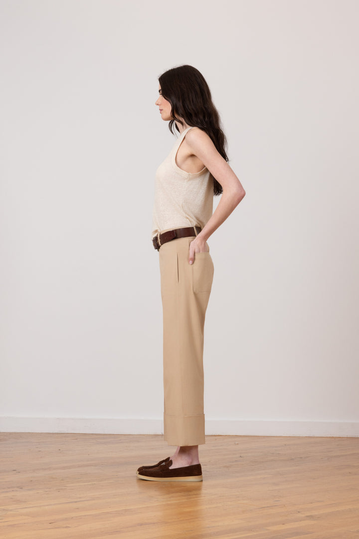 COSMO Cotton Stretch Khaki - AVENUE MONTAIGNE 