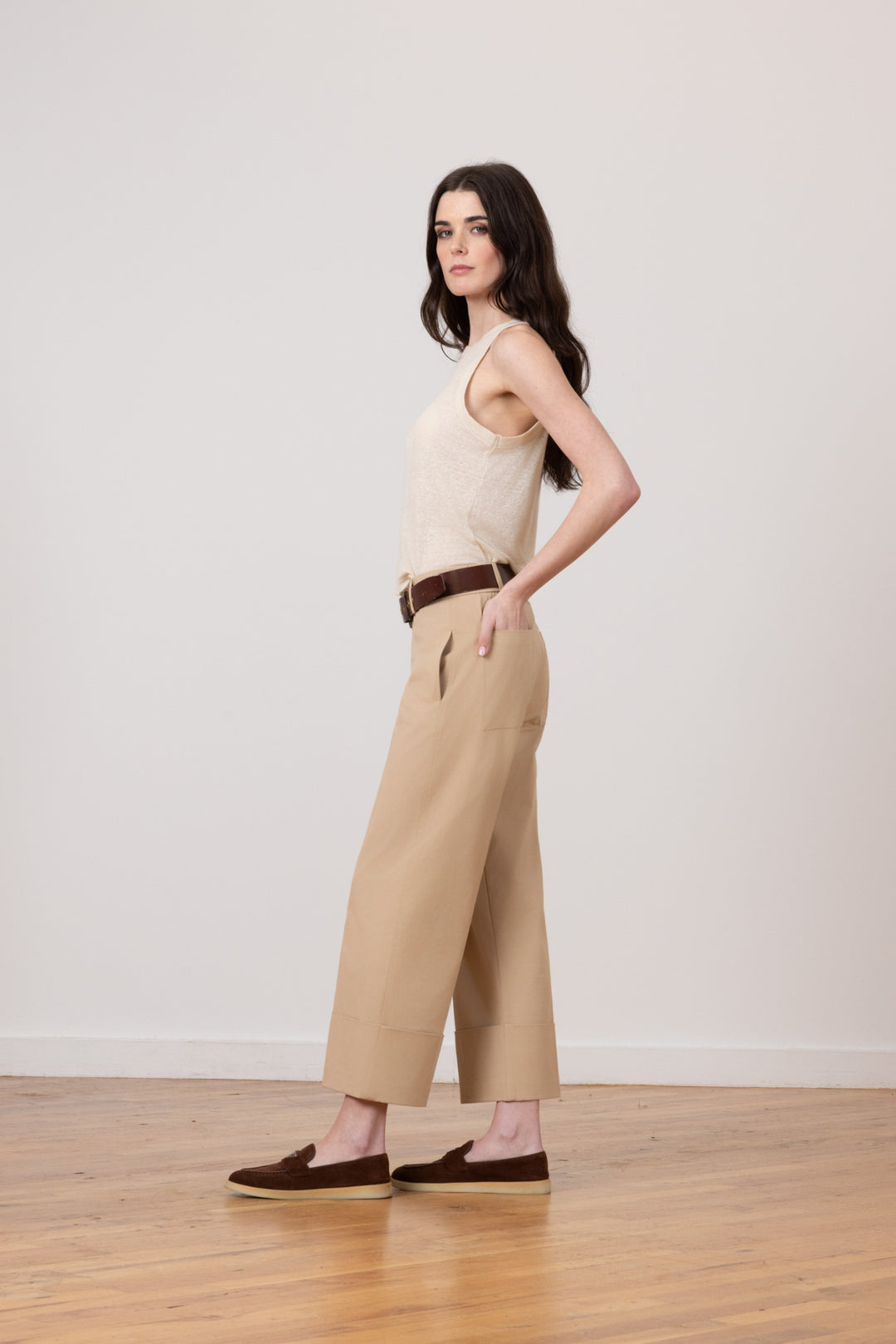 COSMO Cotton Stretch Khaki - AVENUE MONTAIGNE 
