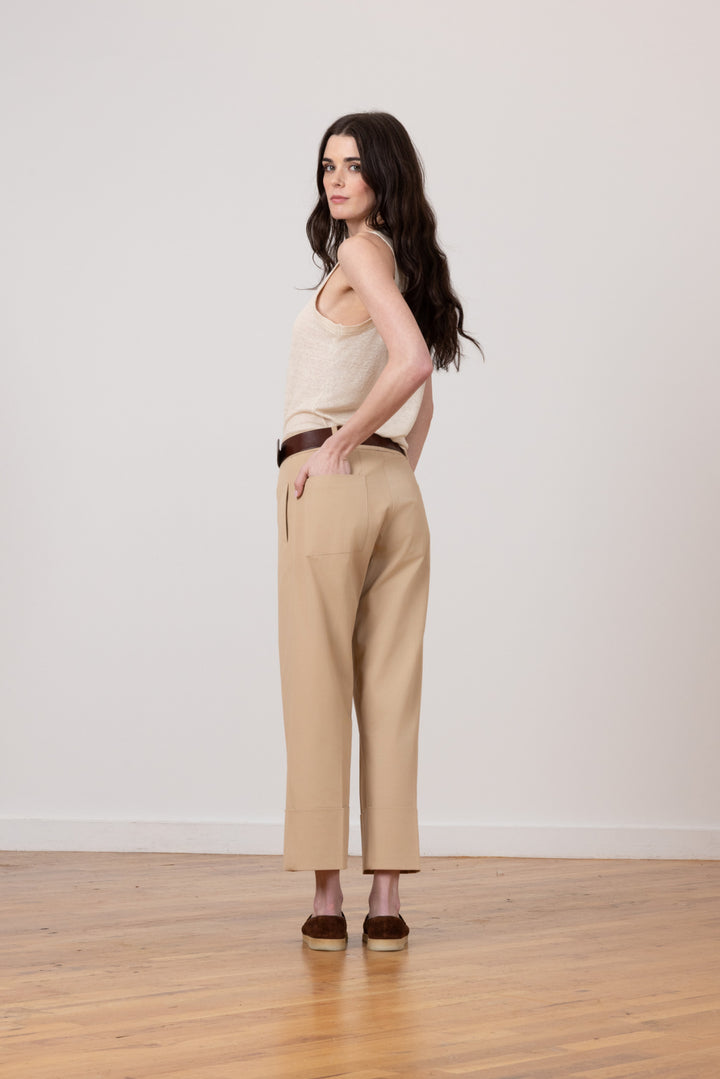 COSMO Cotton Stretch Khaki - AVENUE MONTAIGNE 