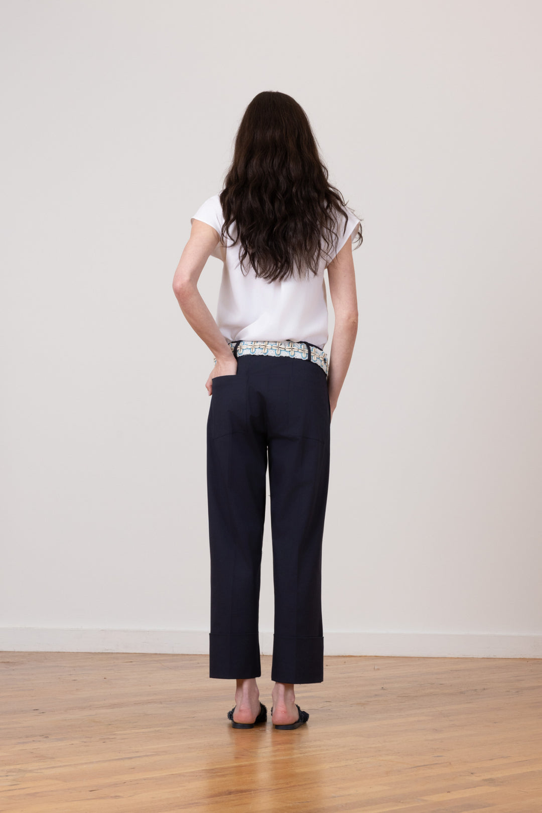 COSMO Cotton Stretch Navy - AVENUE MONTAIGNE 