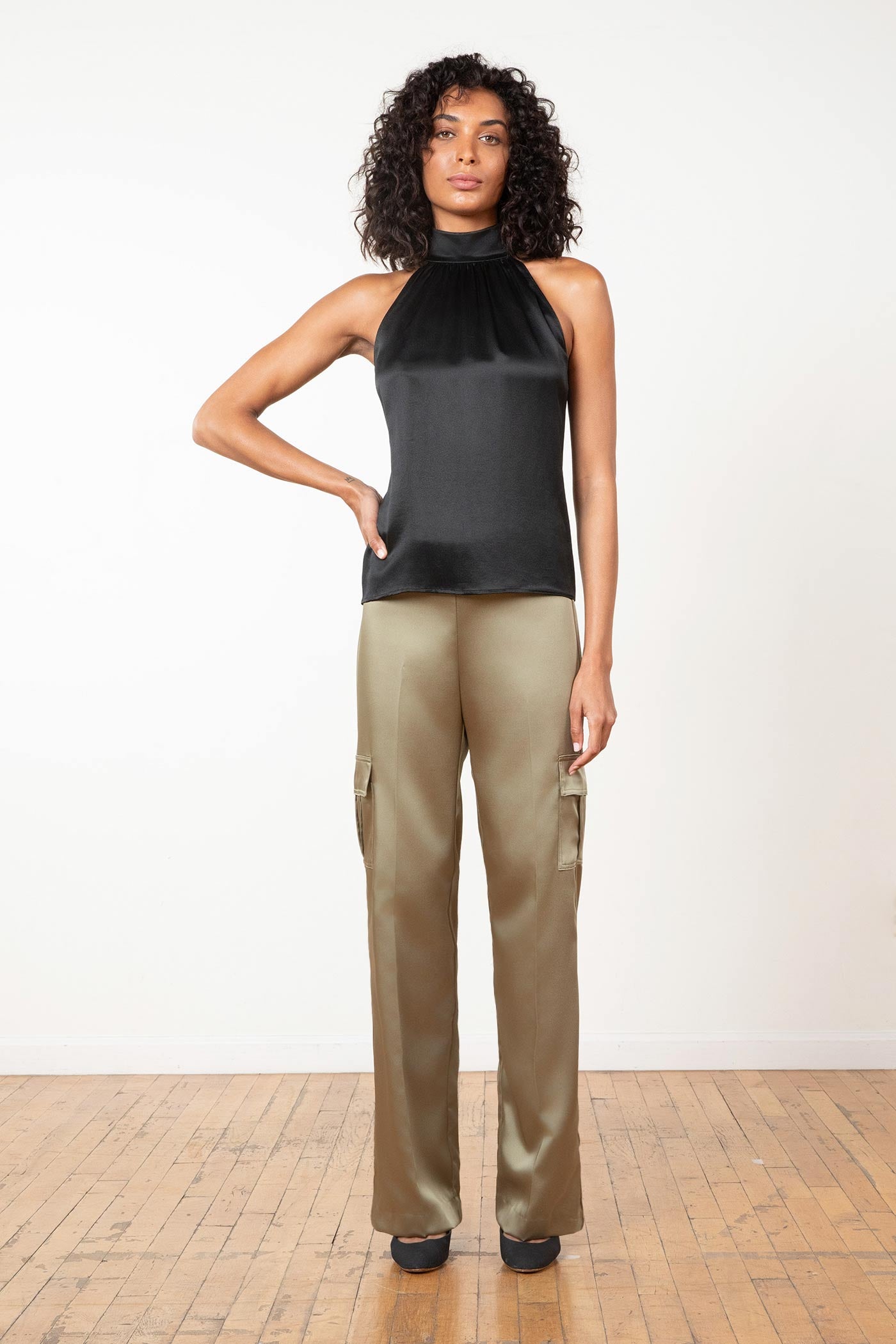 avenue montaigne ECLIPSE Satin Olive Green