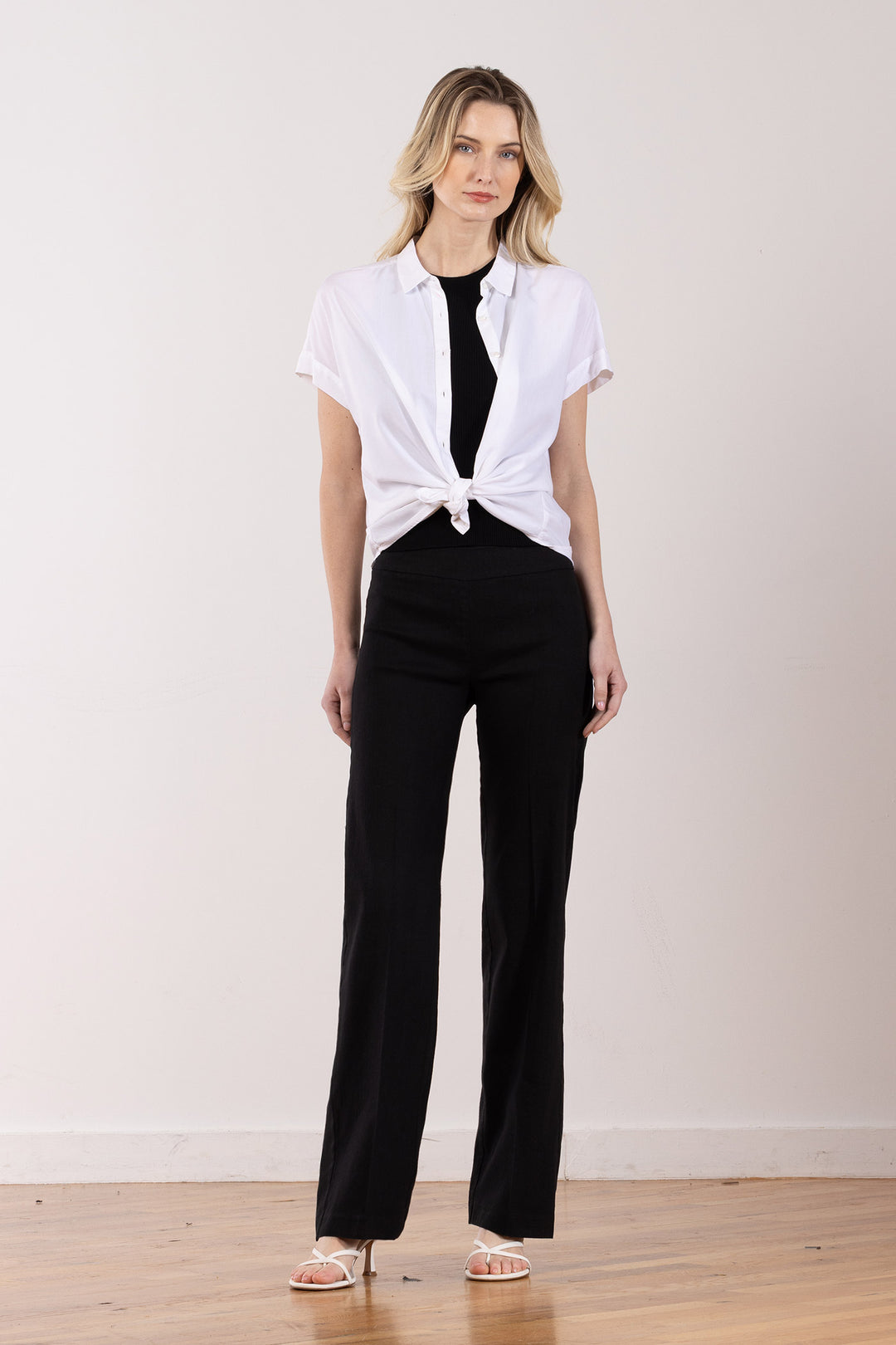 AVENUE MONTAIGNE Designer Pants - Flavia Collection Linen Black - Size 0 - Black - Full Legnth, Wide Leg AVENUE MONTAIGNE Designer Pants - Flavia Collection Linen Black - Size 0 - Black - Full Legnth, Wide Leg