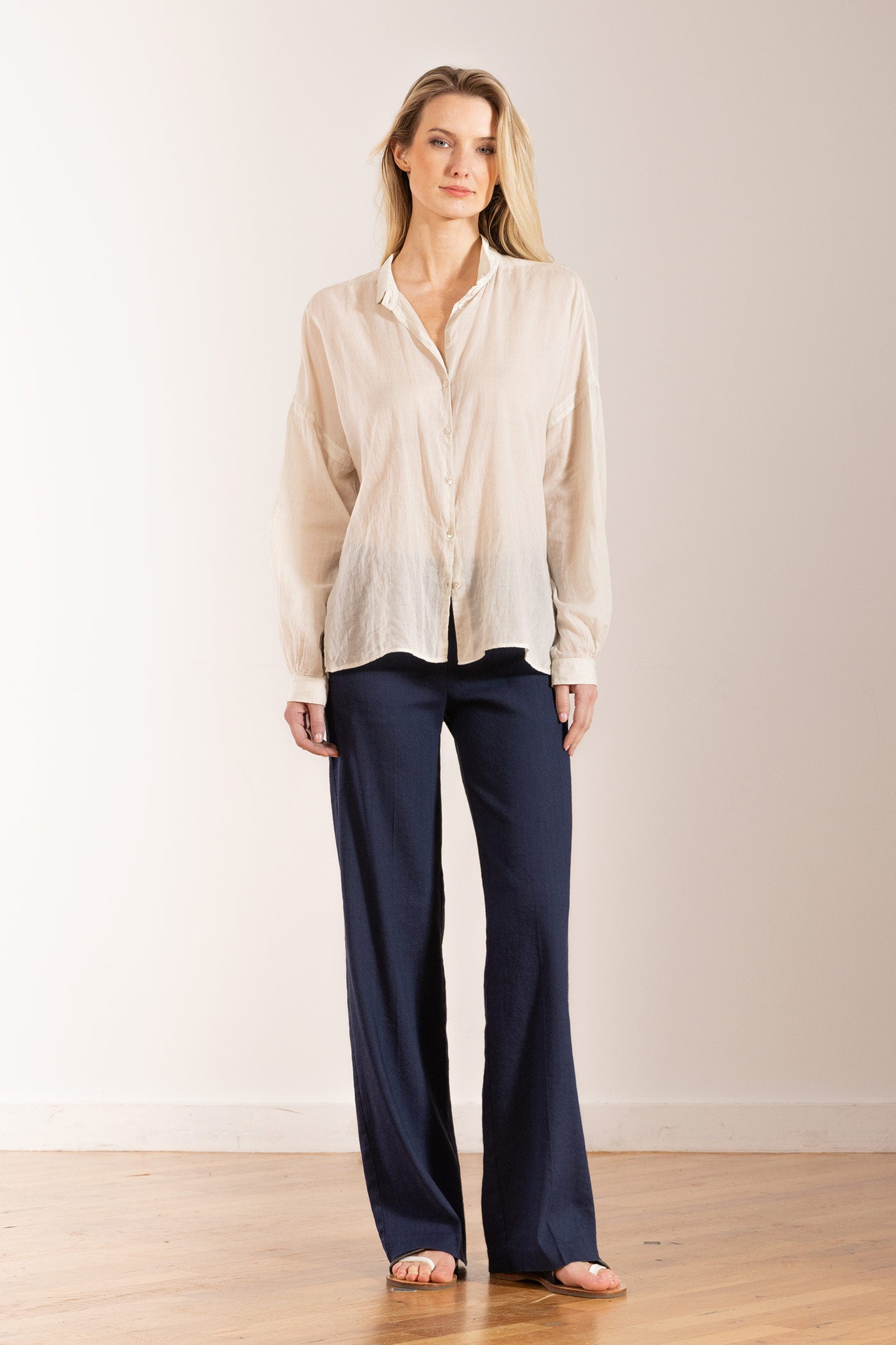avenue montaigne FLAVIA Linen Navy
