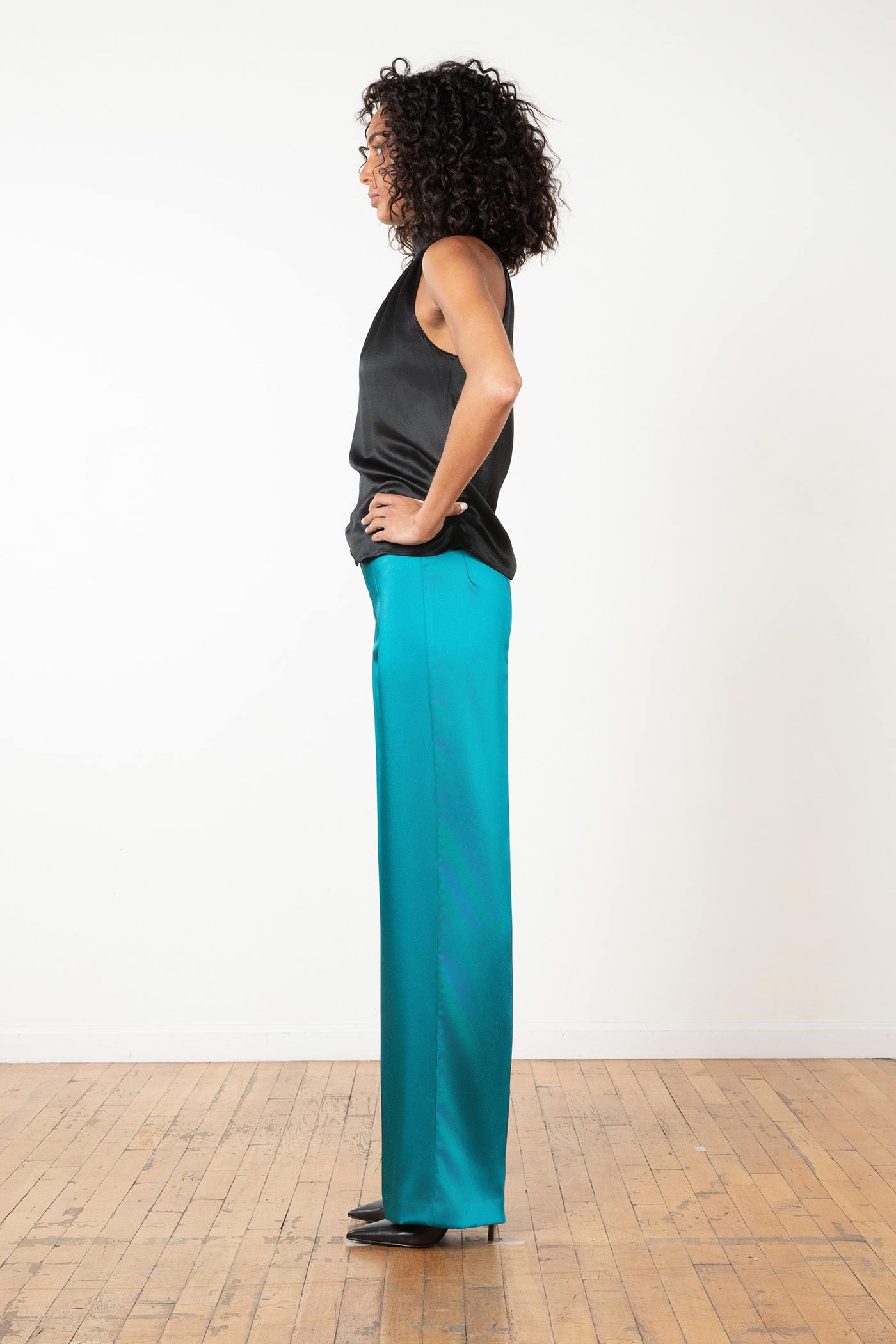 FLAVIA Satin Teal