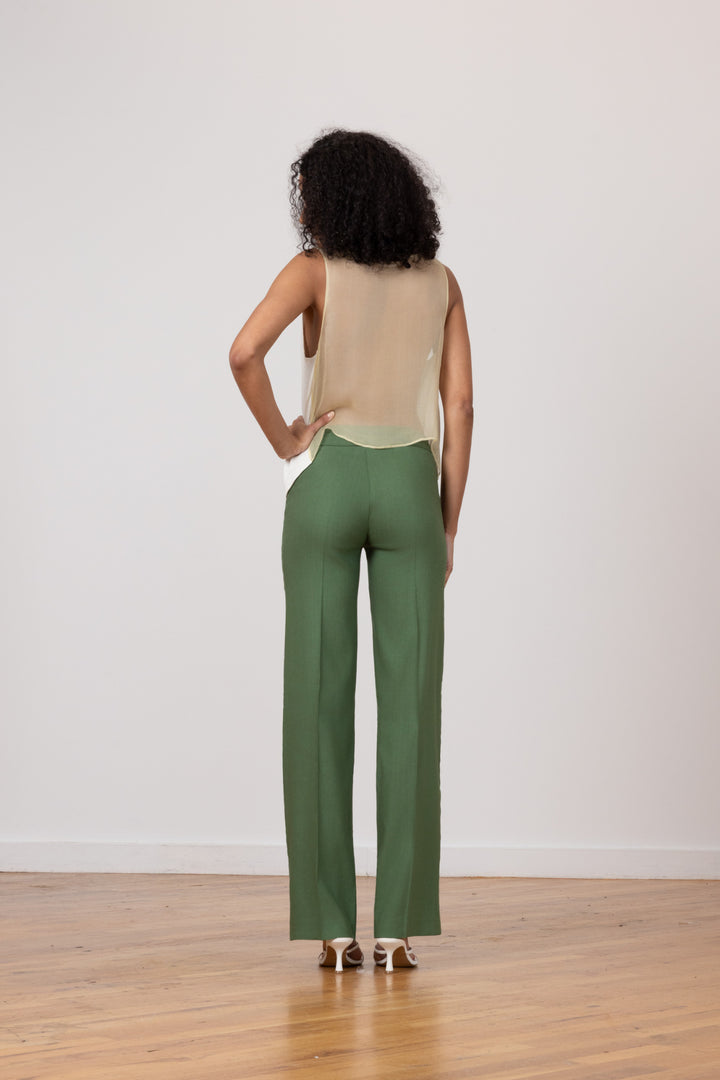 FLAVIA Linen Verde - AVENUE MONTAIGNE 