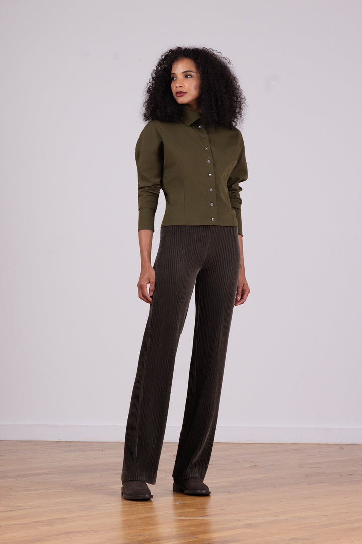 FLAVIA Corduroy Army Green