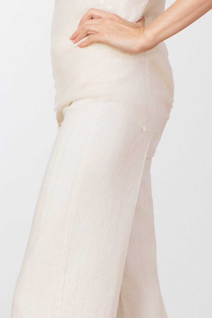 FLAVIA Linen Solar White - AVENUE MONTAIGNE 