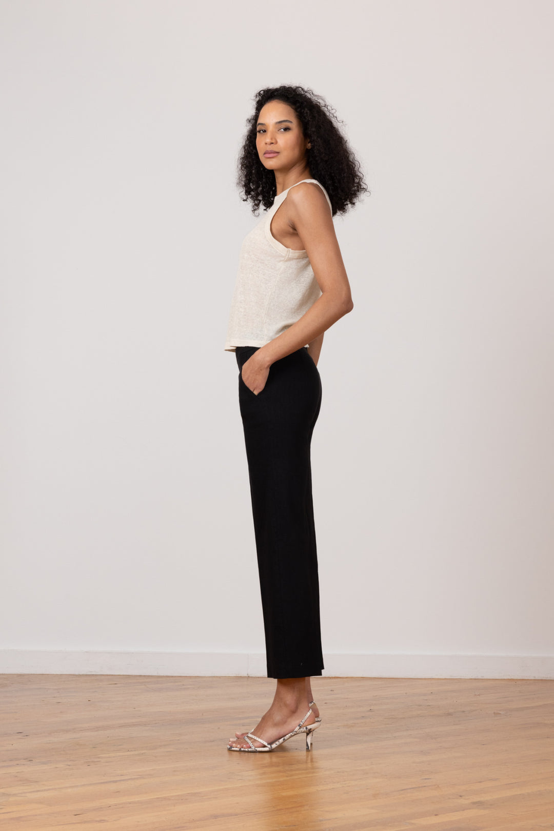 GRACE Linen Black - AVENUE MONTAIGNE 