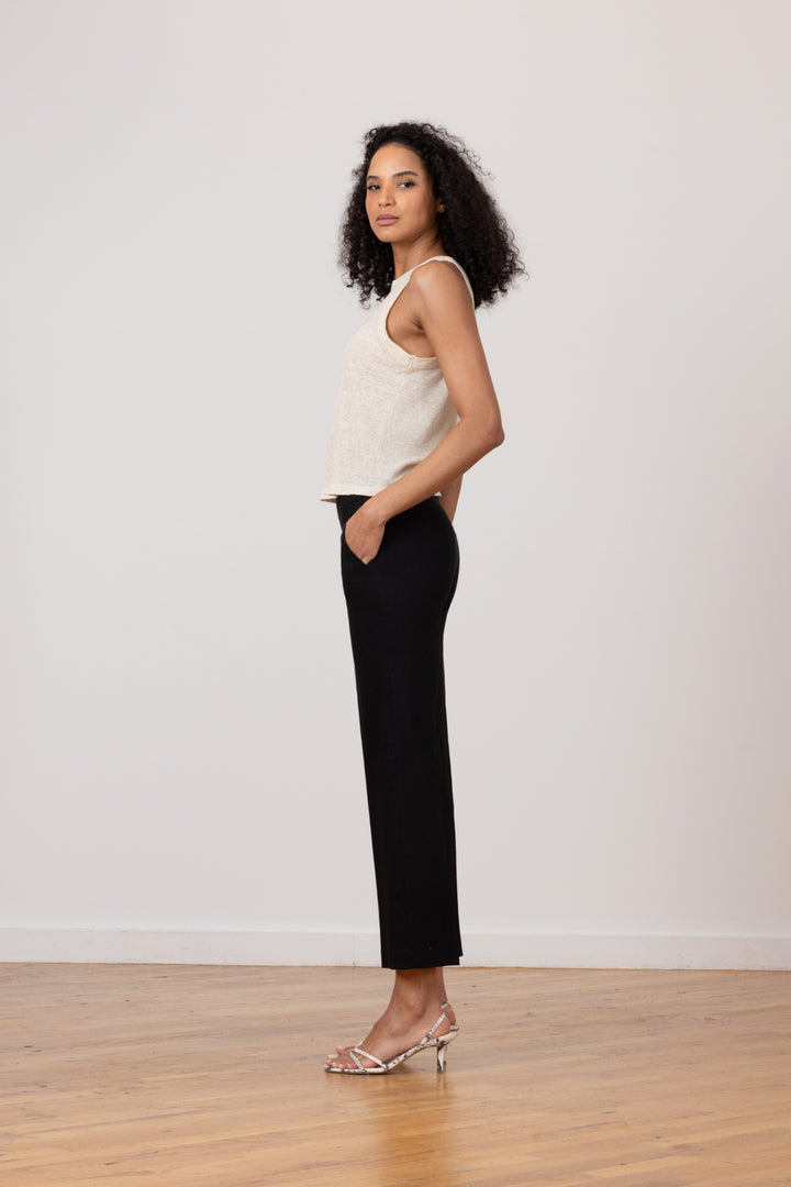 GRACE Linen Black - AVENUE MONTAIGNE 