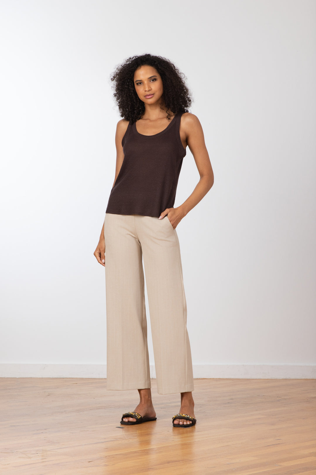 GRACE Needle Line Cafe Latte - AVENUE MONTAIGNE 