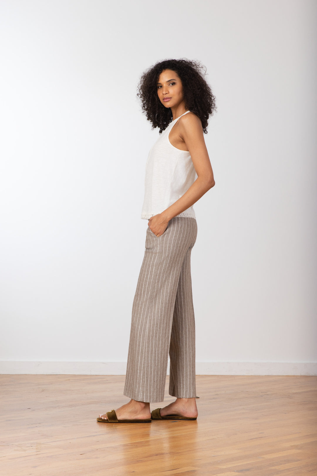 GRACE Linen Solar Mushroom - AVENUE MONTAIGNE 