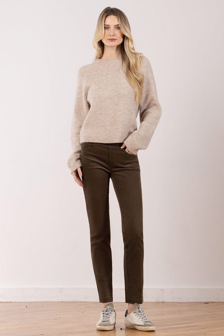 JENNA Fine Corduroy Olive Green
