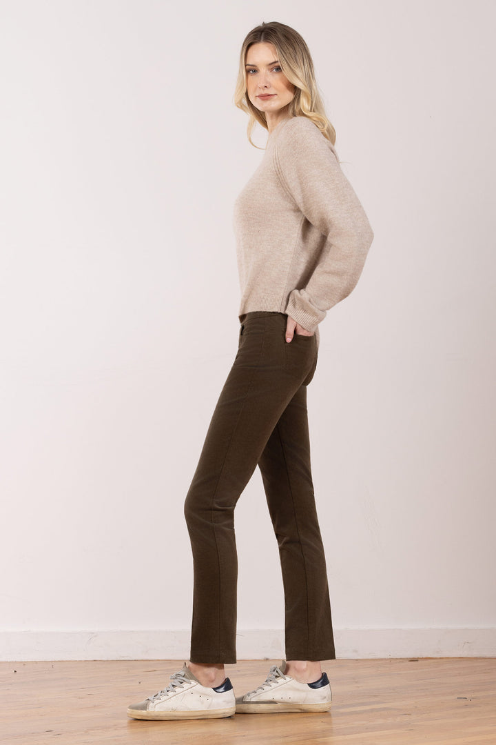 JENNA Fine Corduroy Olive Green
