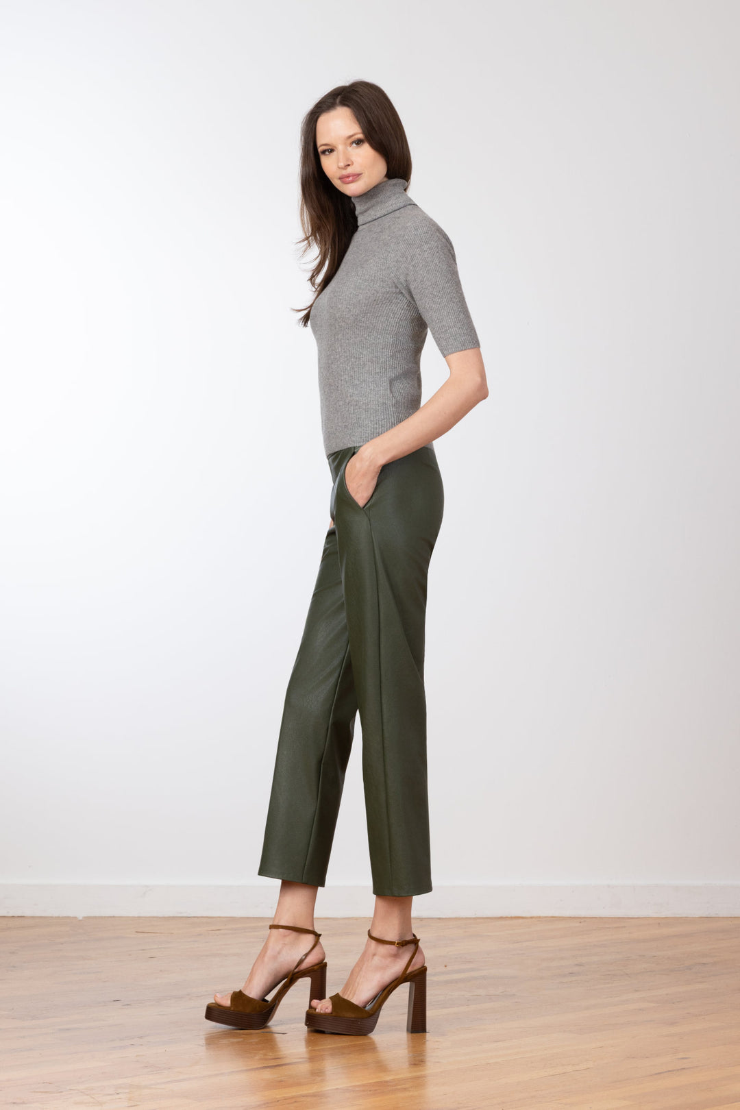 JOAN Pleather Olive Green