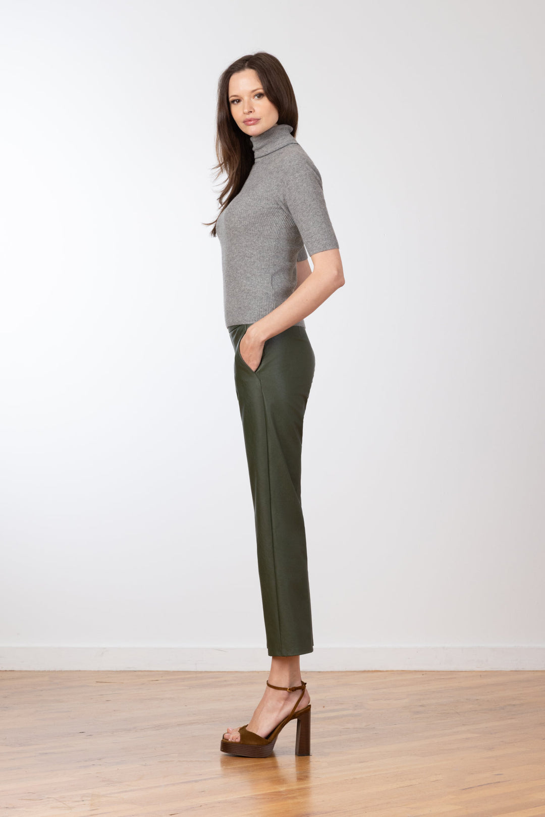 JOAN Pleather Olive Green