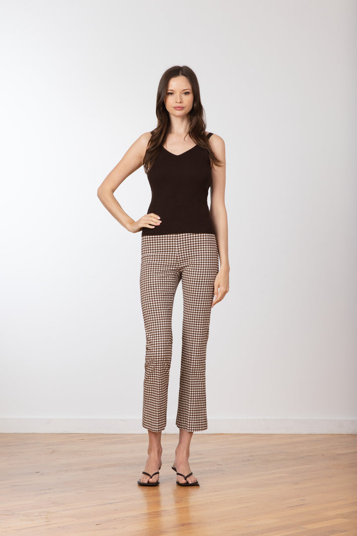 LEO Check Brown - AVENUE MONTAIGNE 