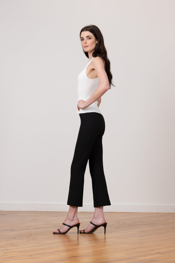 LEO Seersucker Black - AVENUE MONTAIGNE 