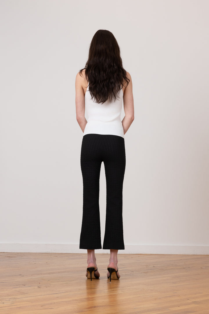 LEO Seersucker Black - AVENUE MONTAIGNE 