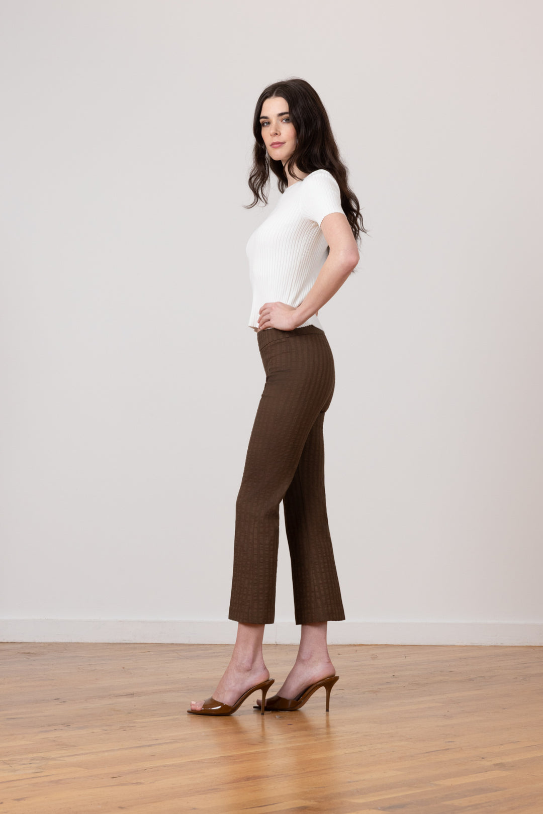 LEO Seersucker Cognac - AVENUE MONTAIGNE 