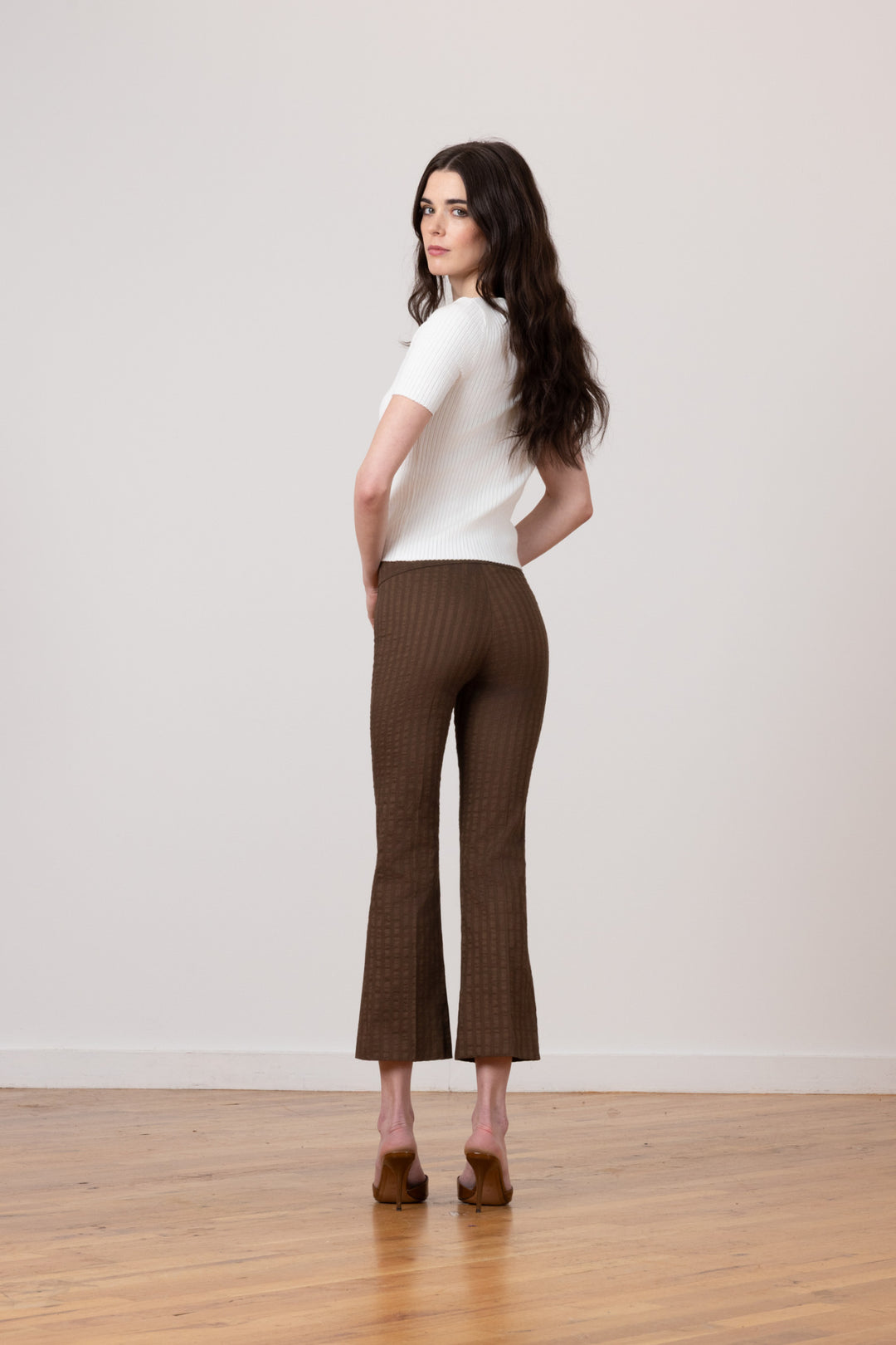 LEO Seersucker Cognac - AVENUE MONTAIGNE 