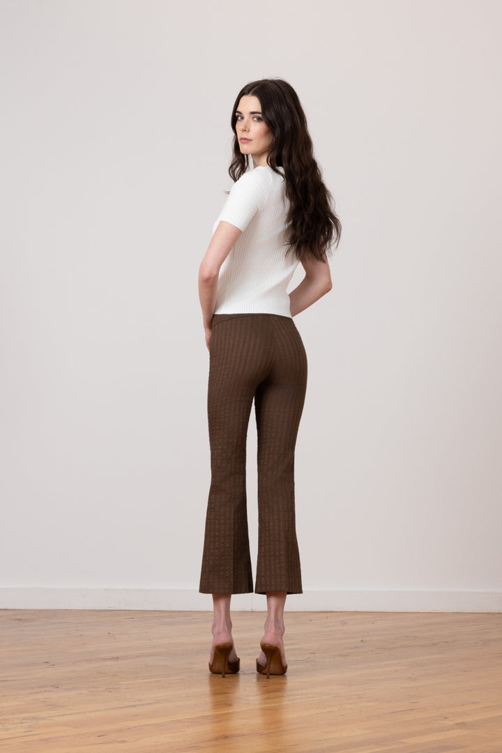 LEO Seersucker Cognac - AVENUE MONTAIGNE 