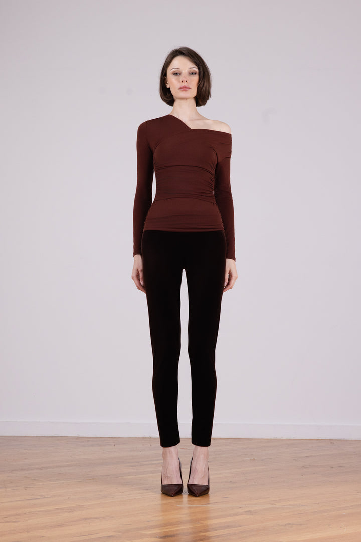 PULL ON SKINNY Velvet Brown