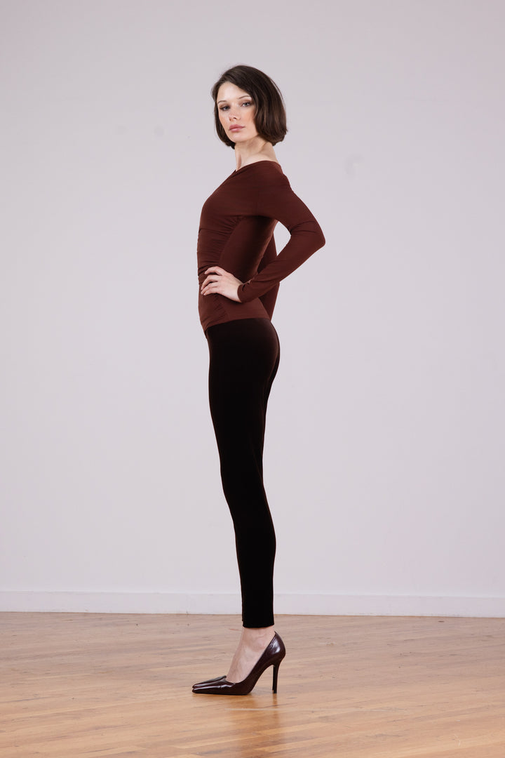 PULL ON SKINNY Velvet Brown