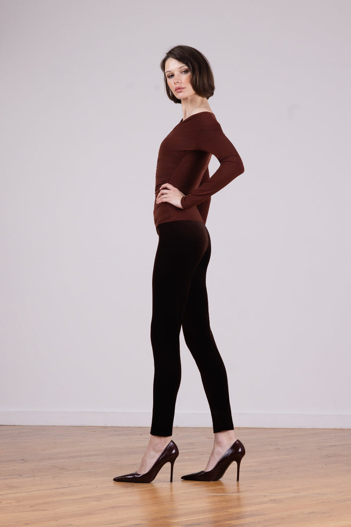 PULL ON SKINNY Velvet Brown