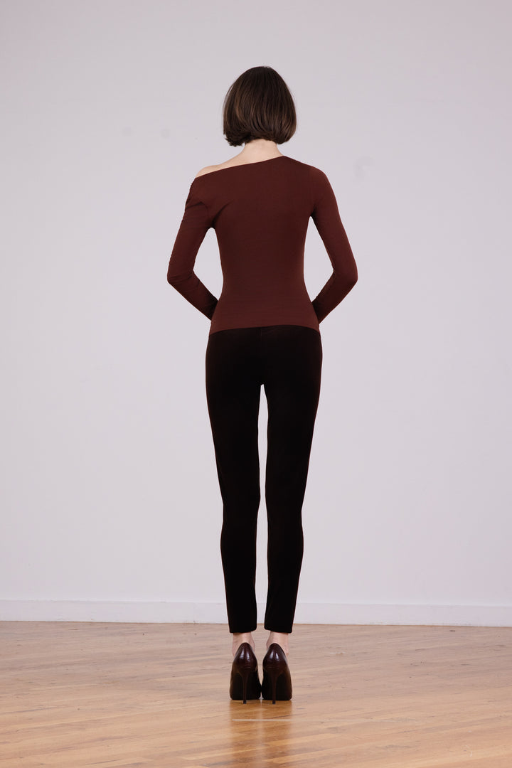 PULL ON SKINNY Velvet Brown