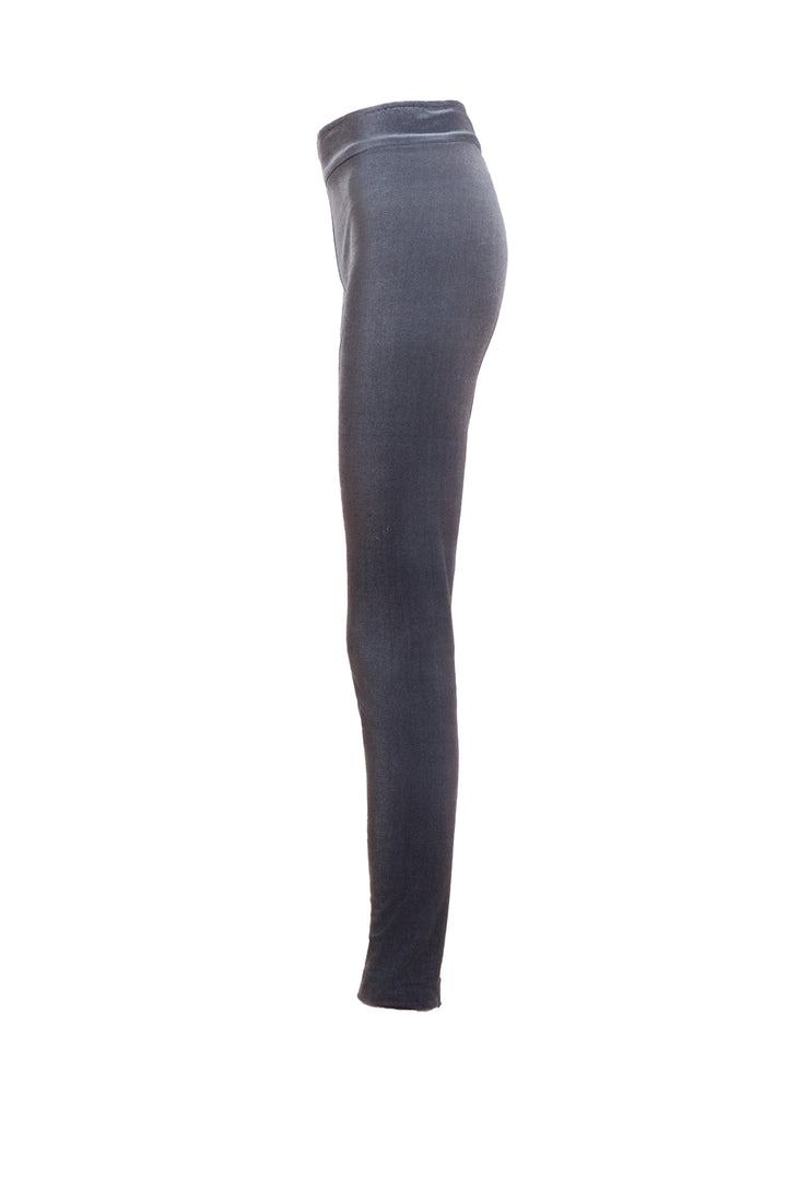 PULL ON SKINNY Velvet Light Grey