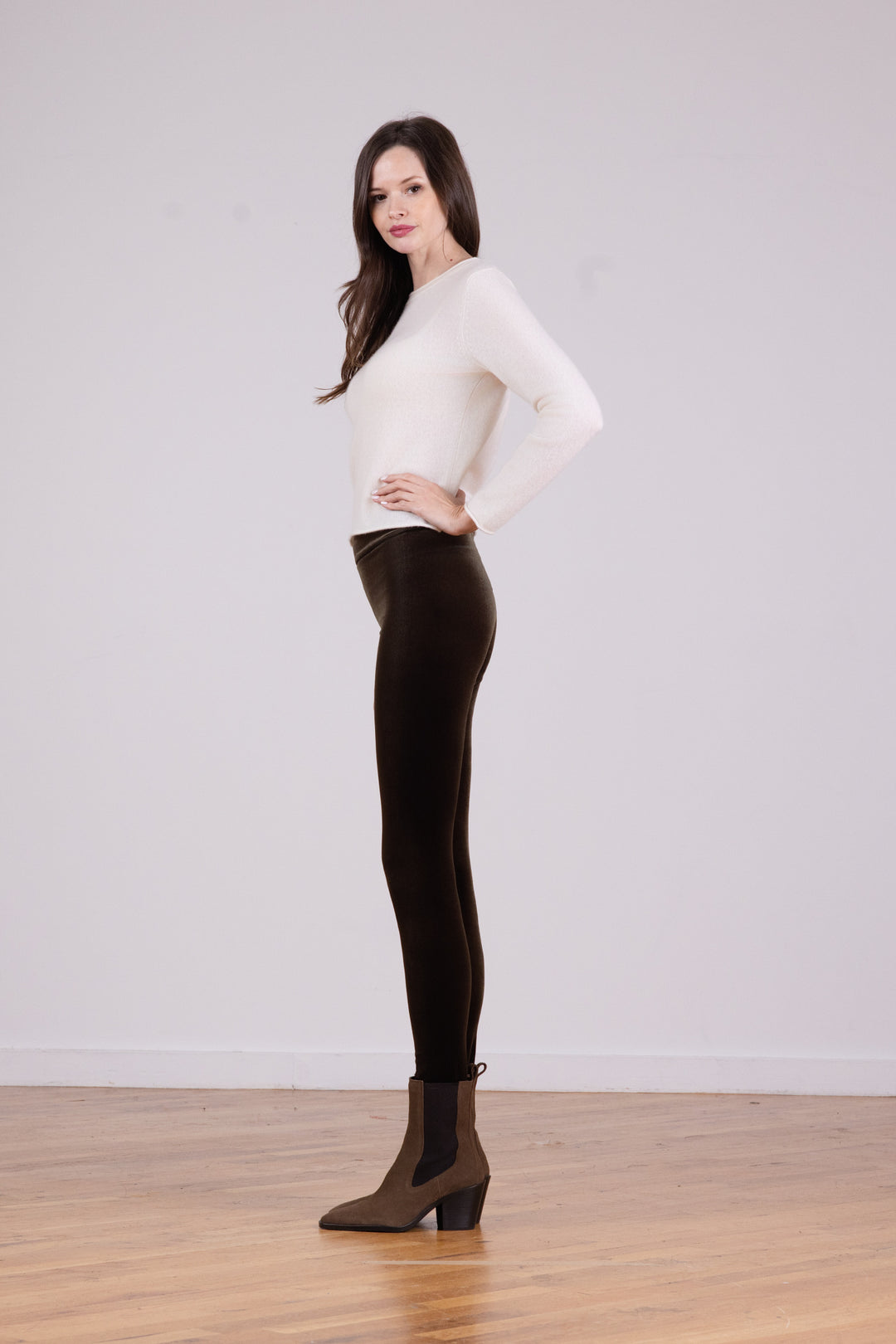 PULL ON SKINNY Velvet Olive