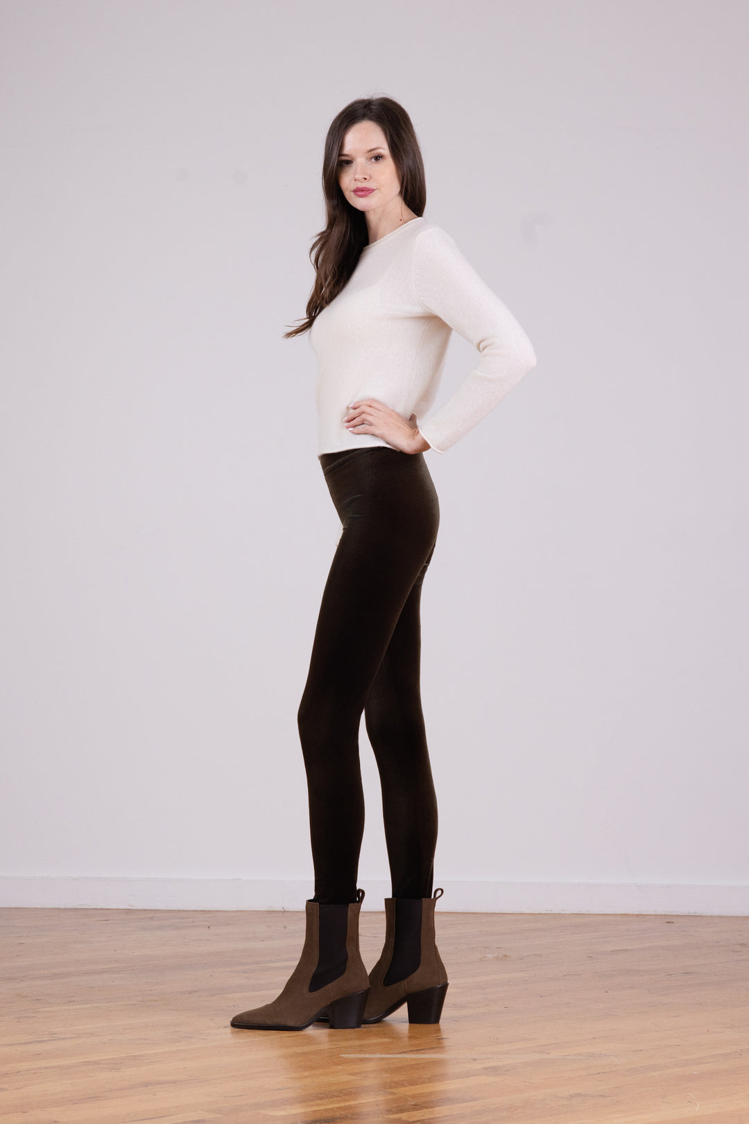 PULL ON SKINNY Velvet Olive
