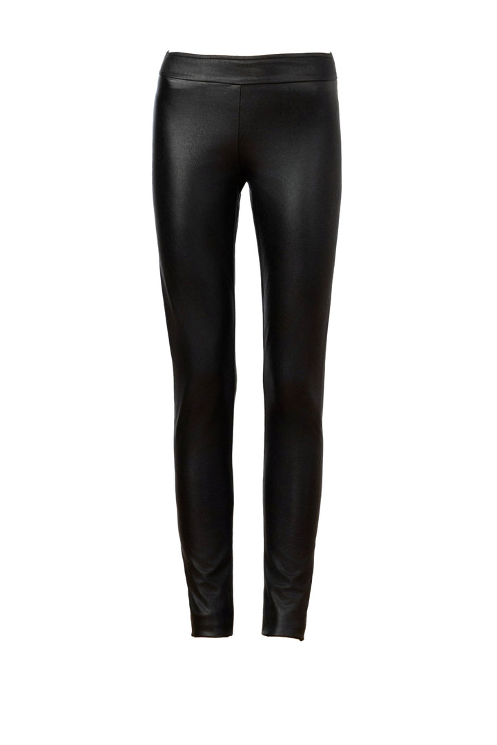 PULL ON SKINNY Pleather Black - AVENUE MONTAIGNE 