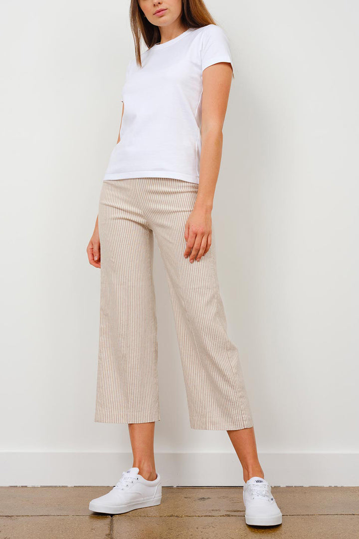 ALEX Stripes Beige - AVENUE MONTAIGNE 