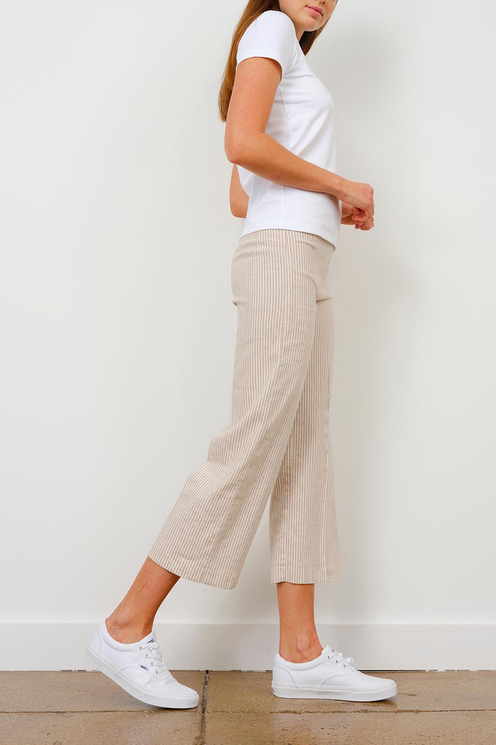 ALEX Stripes Beige - AVENUE MONTAIGNE 