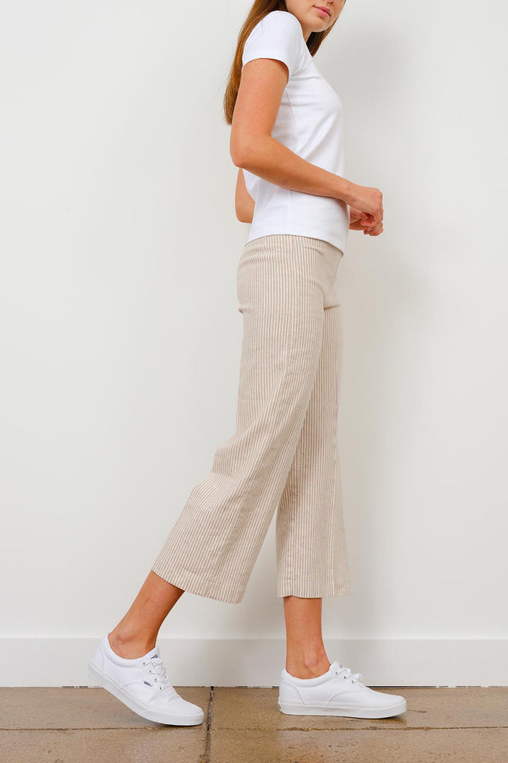 ALEX Stripes Beige - AVENUE MONTAIGNE 